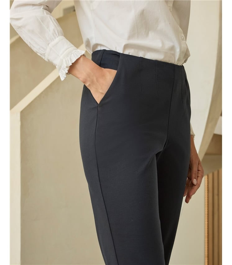 Pintuck Compact Stretch Trouser