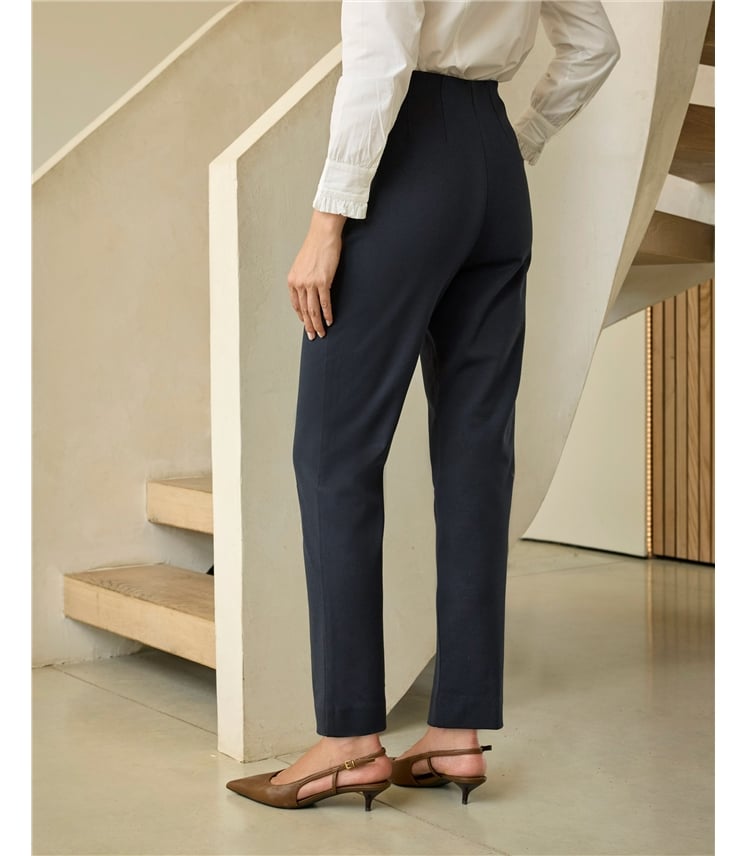 Pintuck Compact Stretch Trouser