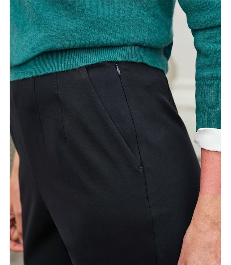 Pintuck Compact Stretch Trouser
