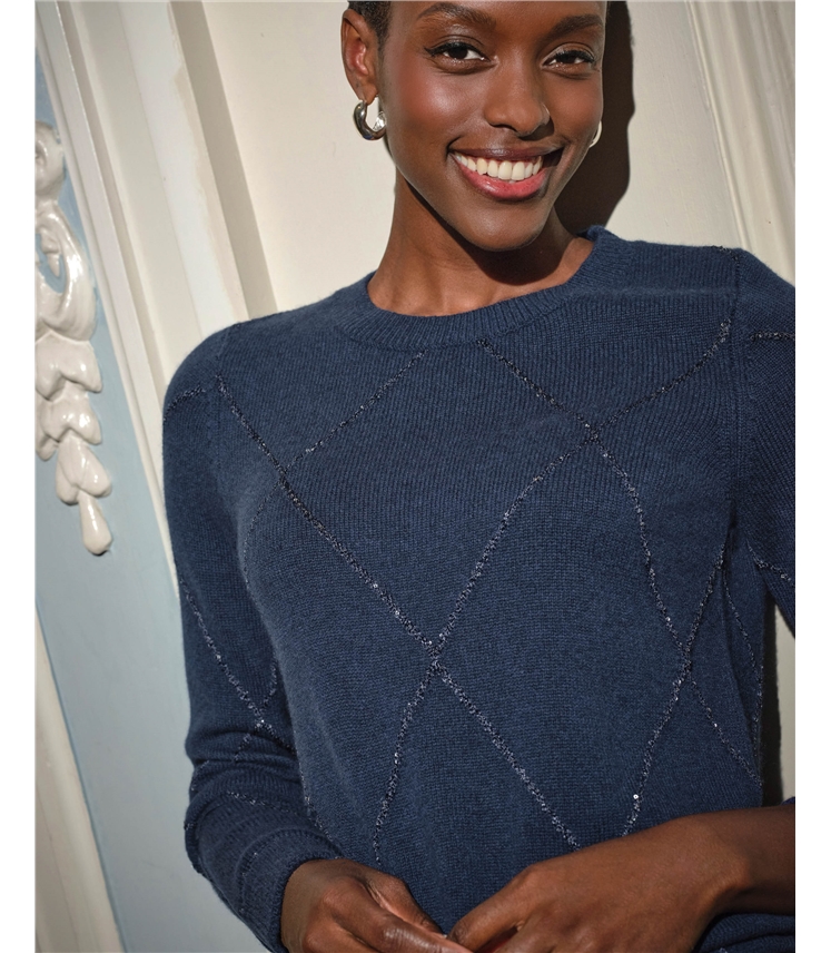 Sequin Diamond Sweater