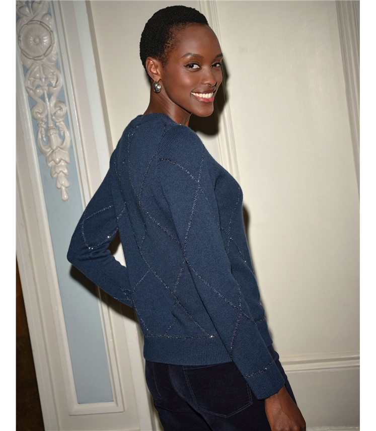 Sequin Diamond Sweater
