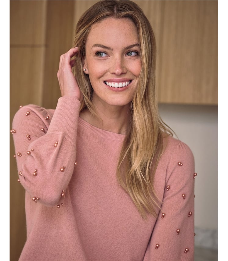 Cashmere Blend Pearl Sweater