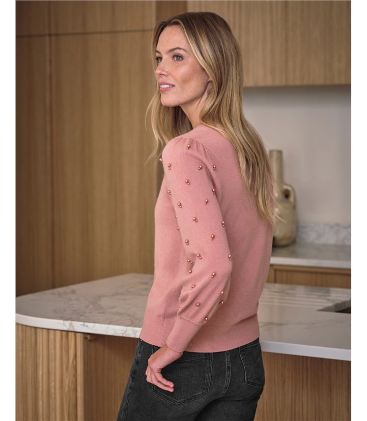 Cashmere Blend Pearl Sweater