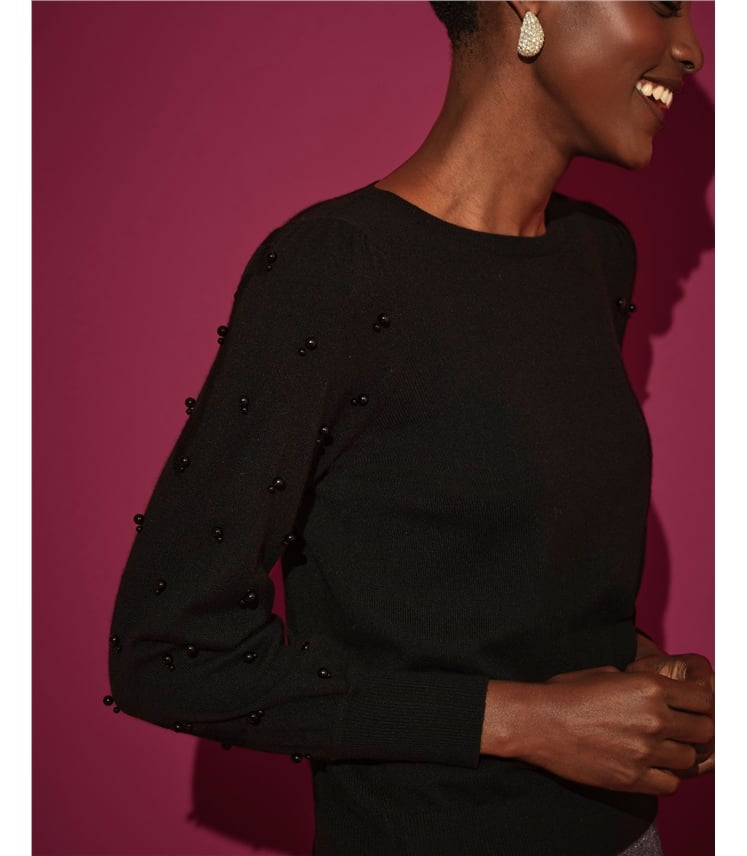 Cashmere Blend Pearl Sweater