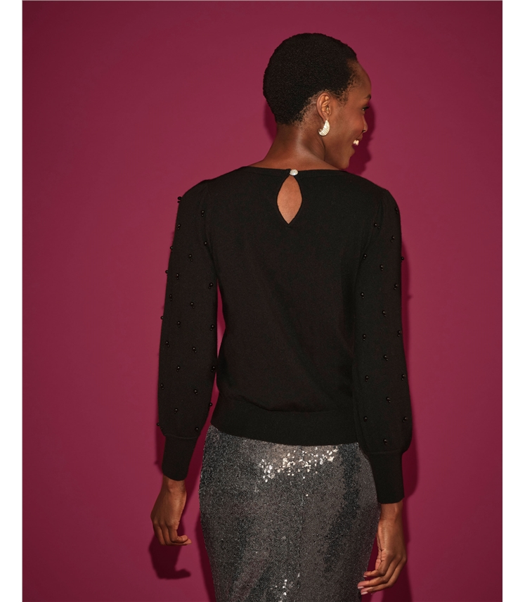 Cashmere Blend Pearl Sweater