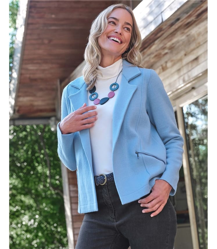 Bikerjacke aus Baumwollmischung