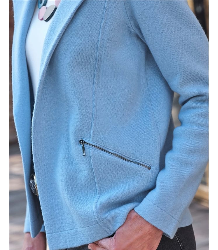 Bikerjacke aus Baumwollmischung