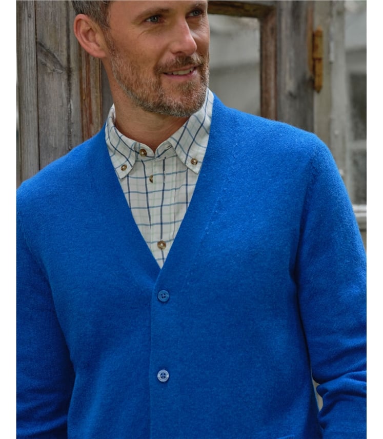 Cardigan à col V - Homme - Cachemire & Mérinos