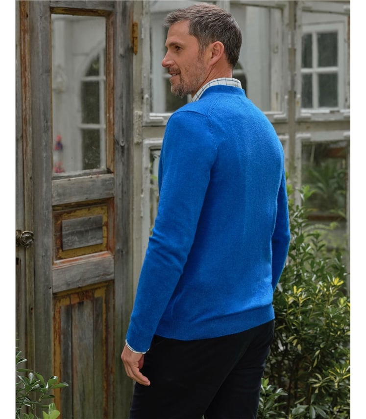 Cardigan à col V - Homme - Cachemire & Mérinos