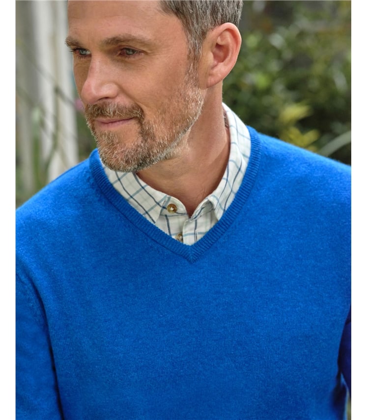 Cashmere & Merino Classic V Neck Knitted Jumper