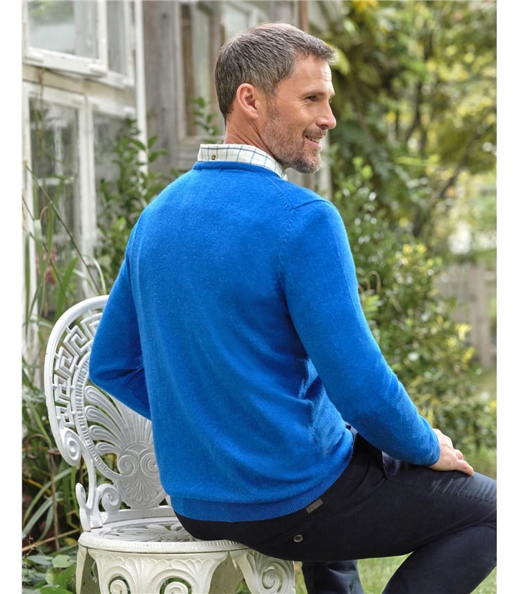 Cashmere & Merino Classic V Neck Knitted Jumper
