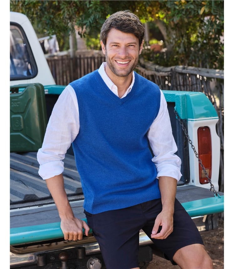 Pull sans manches - Homme - Cachemire & Mérinos
