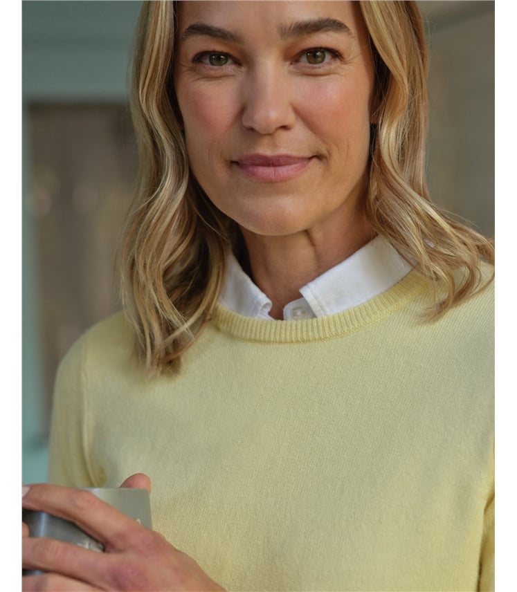 Pull à col rond - Femme - Cachemire & Mérinos