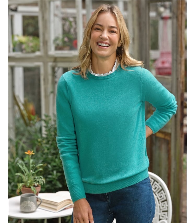 Cashmere and Merino Crew Neck Knitted Jumper