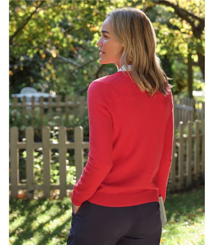 Cashmere & Merino V Neck Knitted Jumper