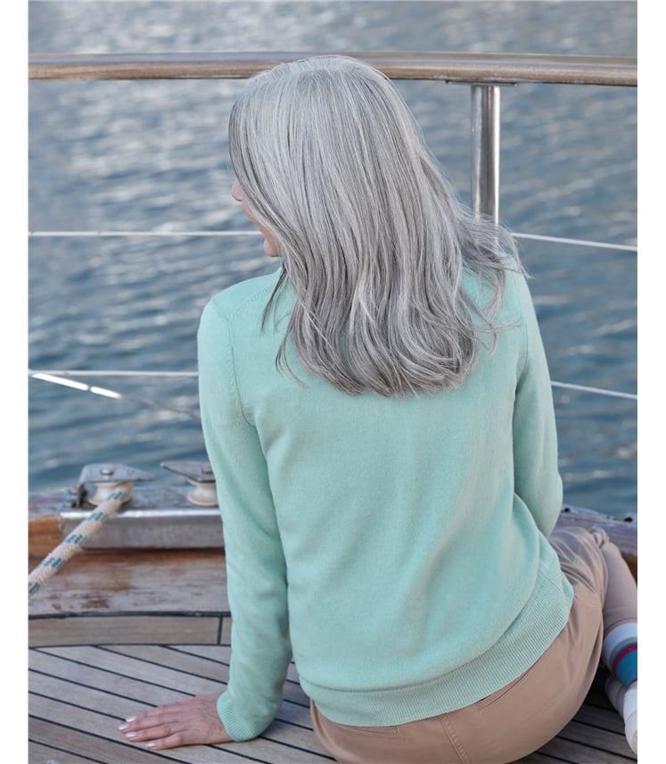 Cashmere & Merino V Neck Knitted Jumper