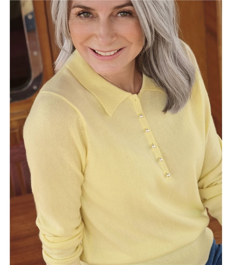 Polo en maille - Femme - Cachemire & Mérinos