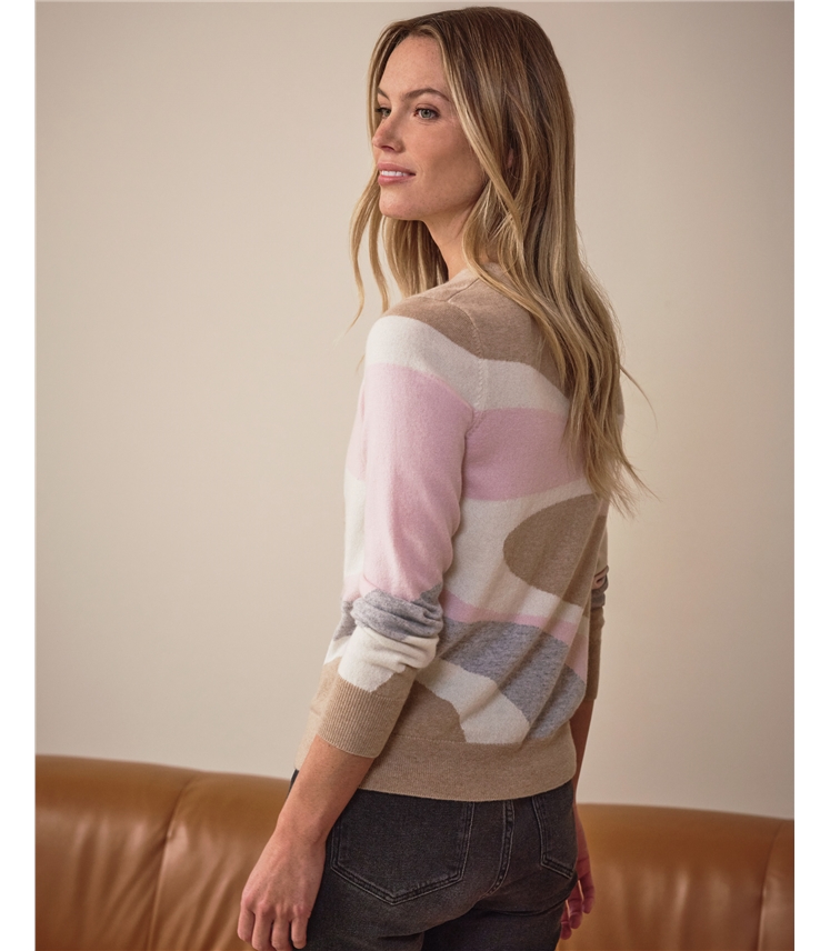 Cashmere Swirl Intarsia Sweater