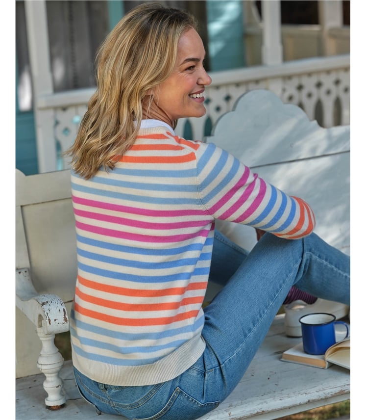 Pull à col rond - Femme - Cachemire & Mérinos