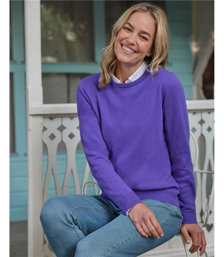 Cashmere and Merino Crew Neck Knitted Jumper
