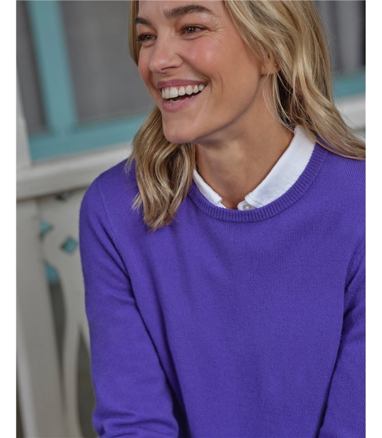 Cashmere and Merino Crew Neck Knitted Jumper