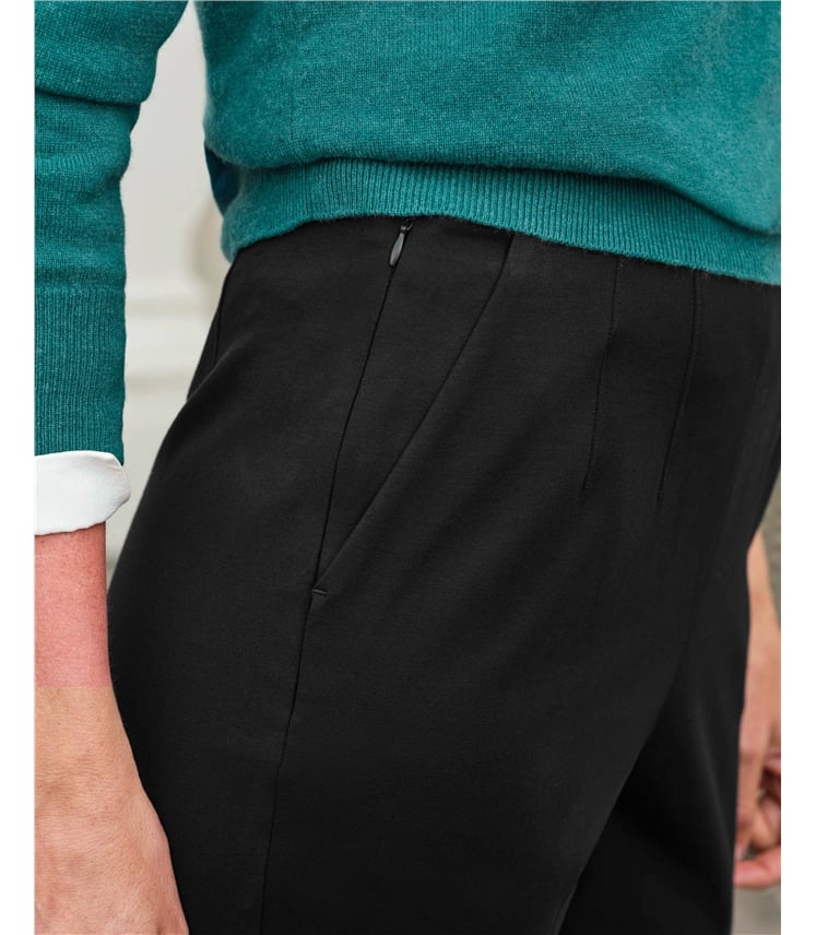 Pintuck Compact Stretch Trouser