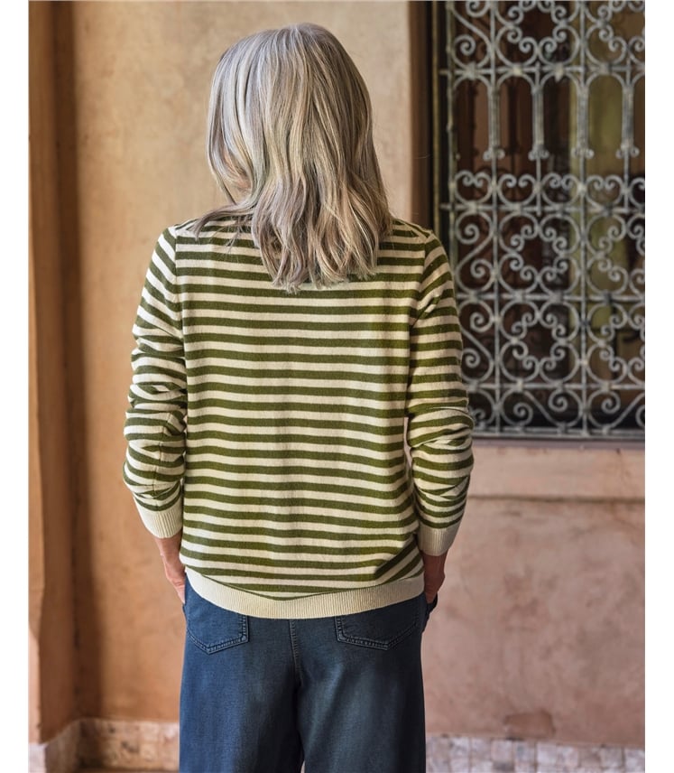 Cardigan classique à col V- Femme - Cachemire & Mérinos