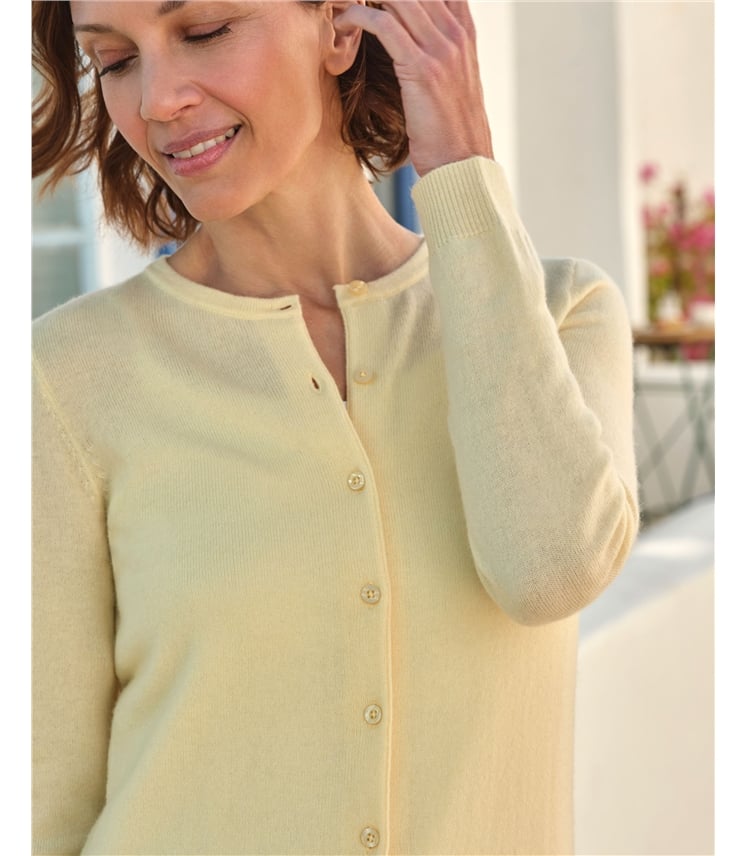 Cashmere Merino Crew Neck Cardigan