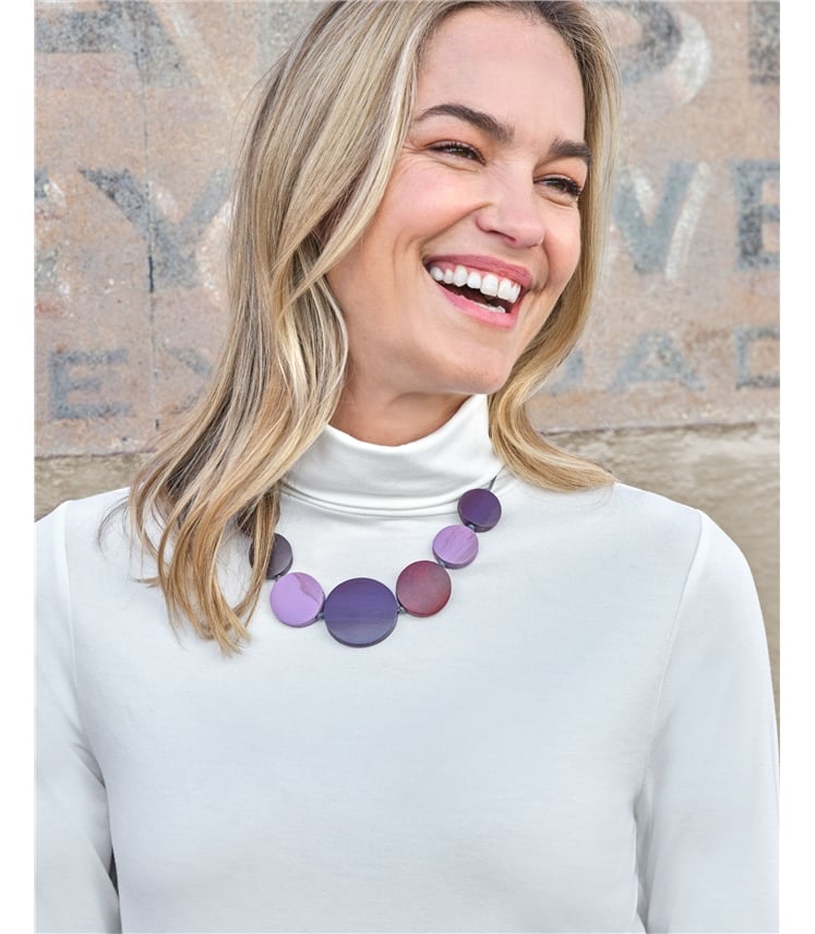 Mixed Wooden Disc Necklace