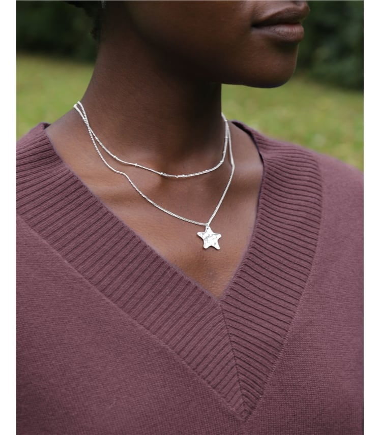 Silver Plated Multi Star Necklace