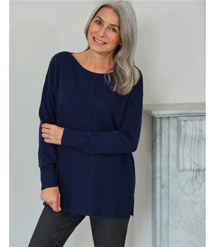 Luxurious Cashmere Boat Neck Jumper
