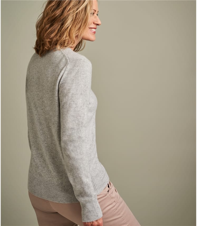 Marble | Womens Luxurious Pure Cashmere Crew Neck Jumper | WoolOvers UK