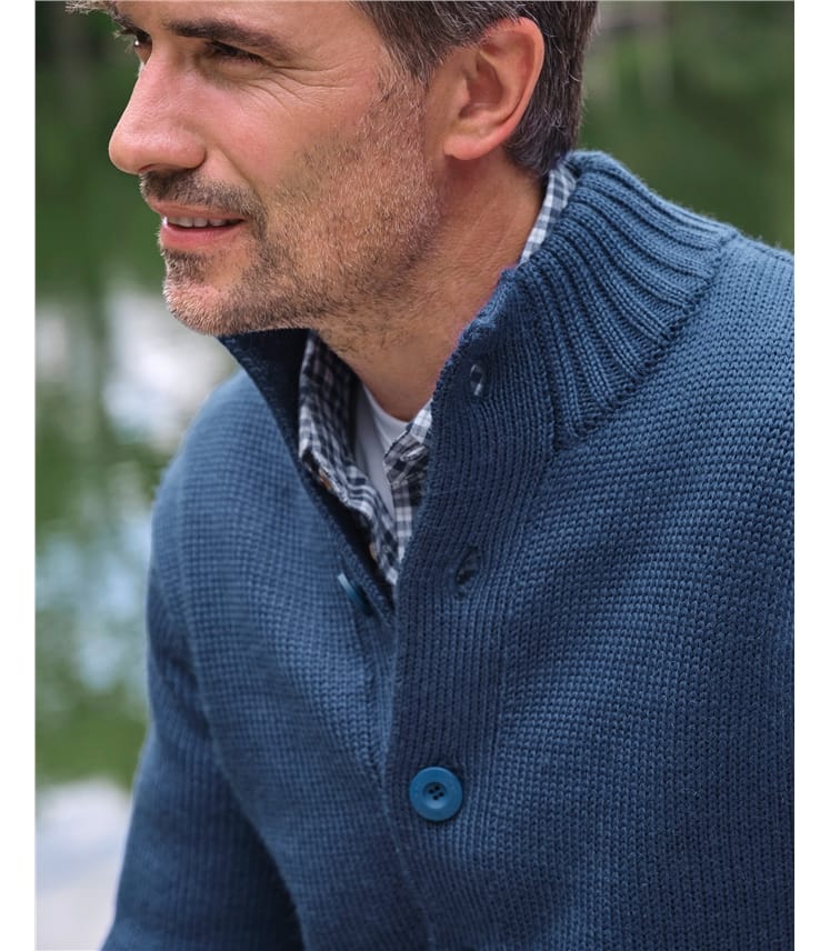 100% Pure Wool Button Everyday Cardigan