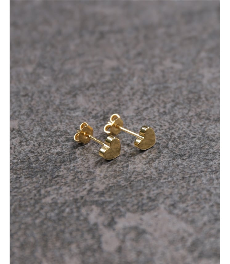 Gold Plated Heart Drop Earring