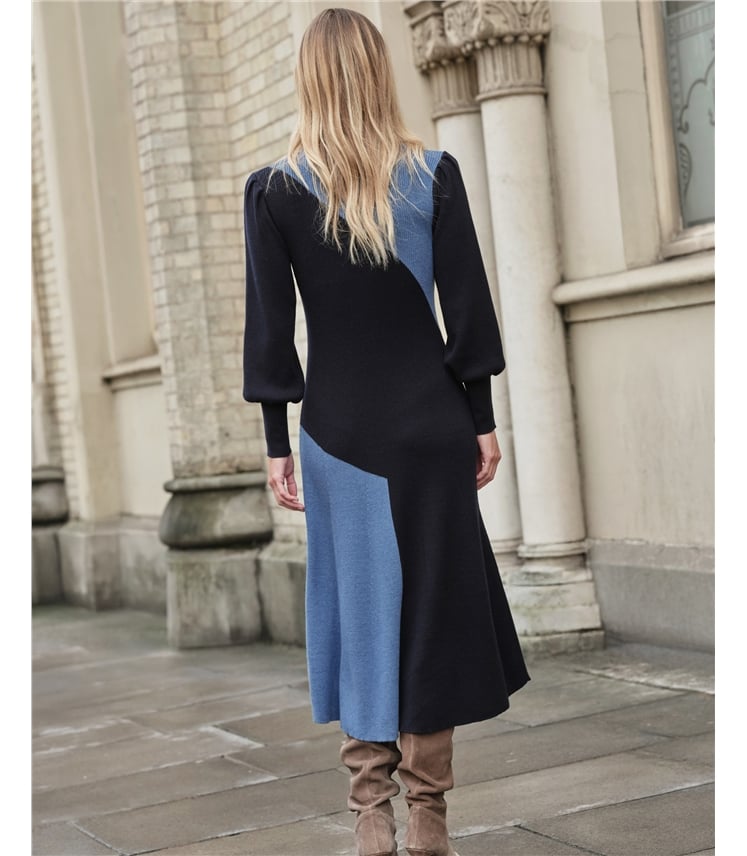 ribbed fit and flare dress WOMEN'S LONG SLEEVE FIT & FLARE RIBBED MINI DRESS