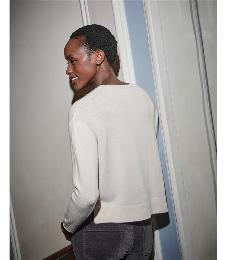 Vanilla | Crystal/ Pearl Embellished Sweater | WoolOvers US