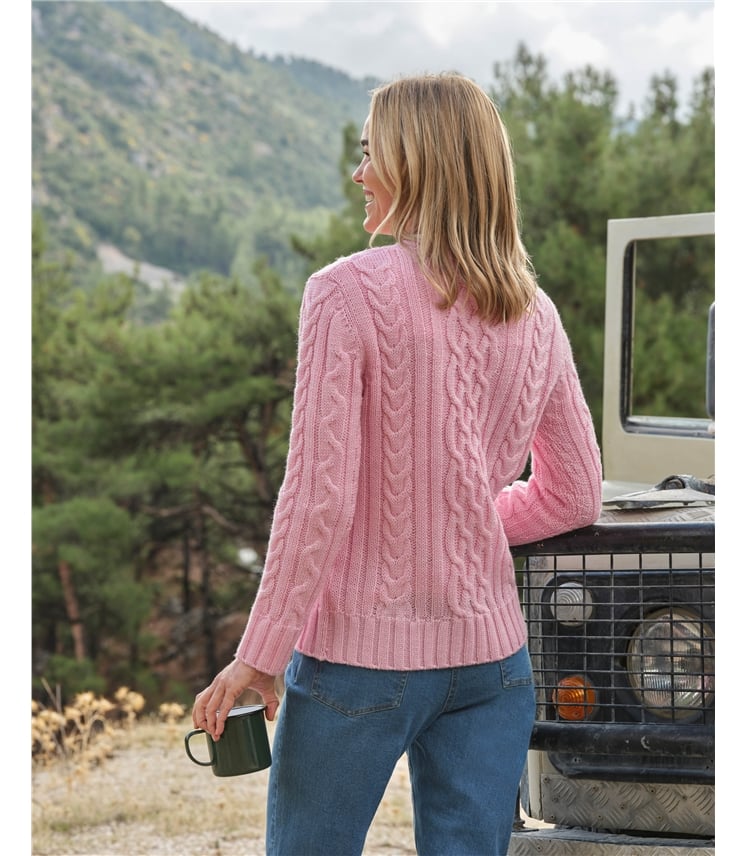 Pull irlandais à col rond - Femme - Pure Laine