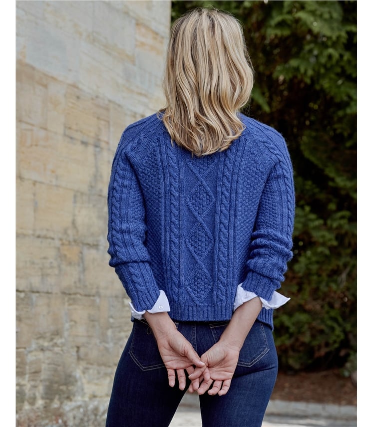 Cable Button Through Cardigan
