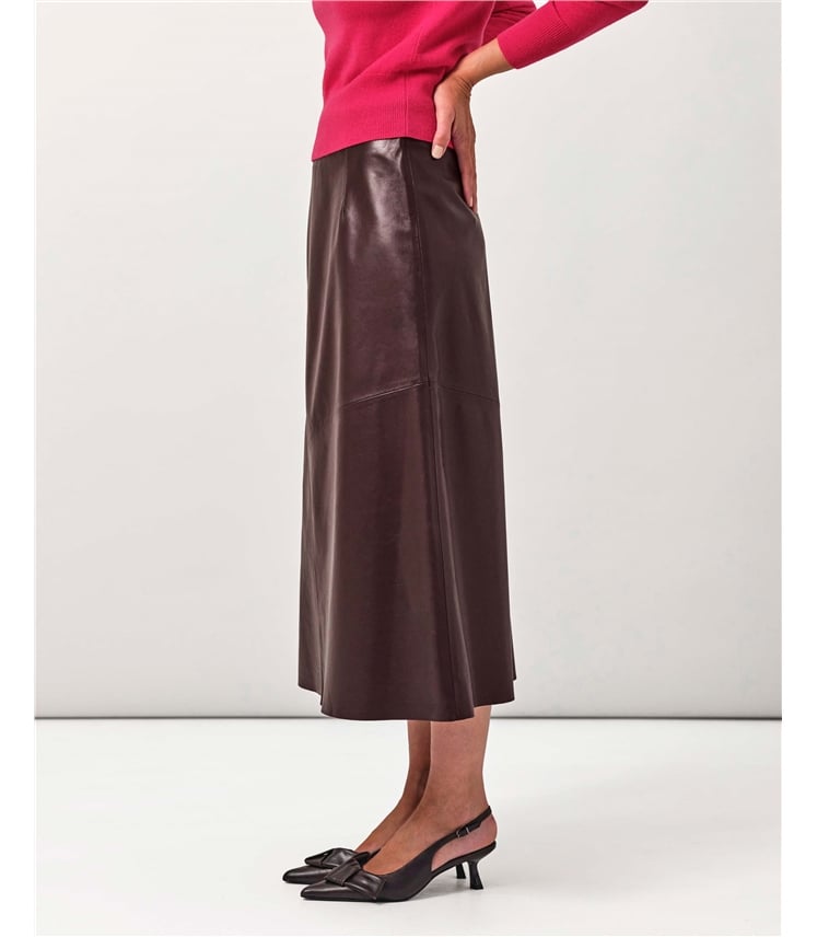 Leather Midi Skirt