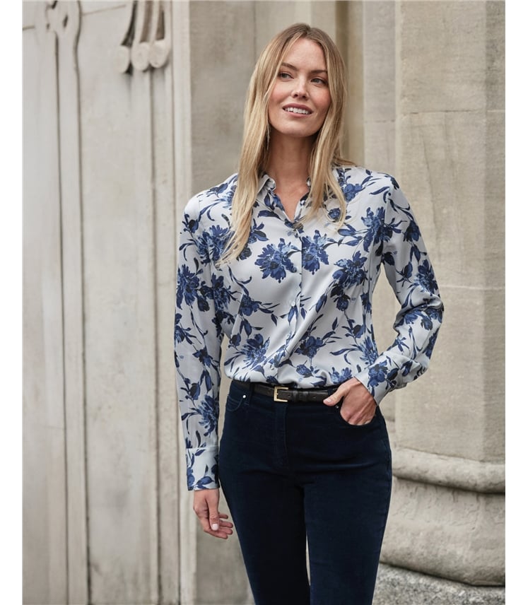 Sand Washed Pure Silk Satin Blouse