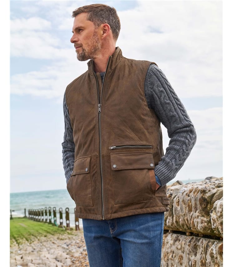 Grike Leather Gilet 