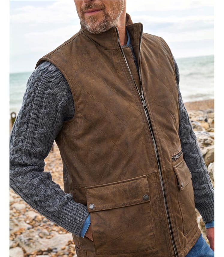 Grike Leather Gilet 