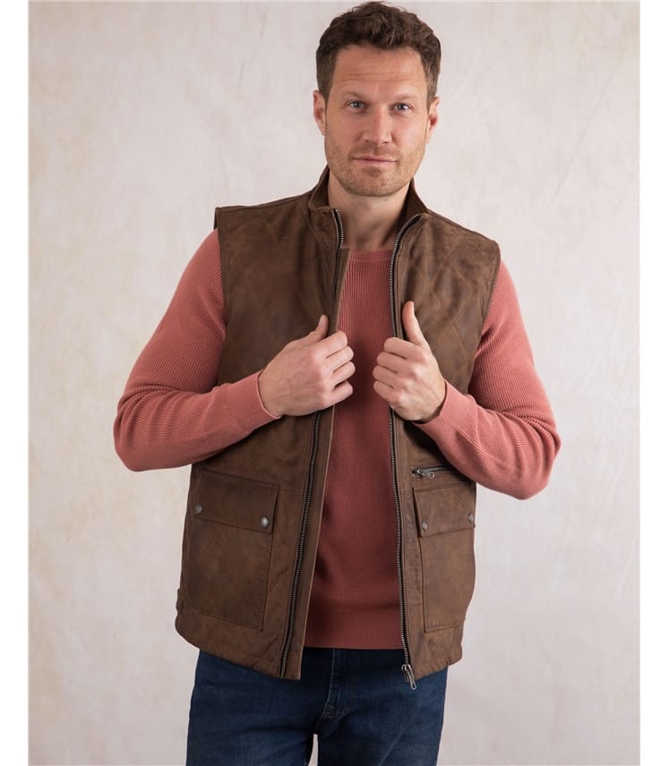 Grike Leather Gilet 