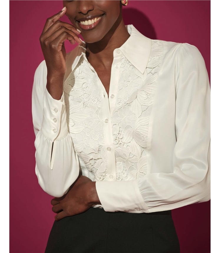 Lace Yoke Blouse