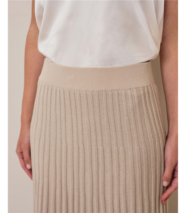 Cashmere Blend Flared Skirt