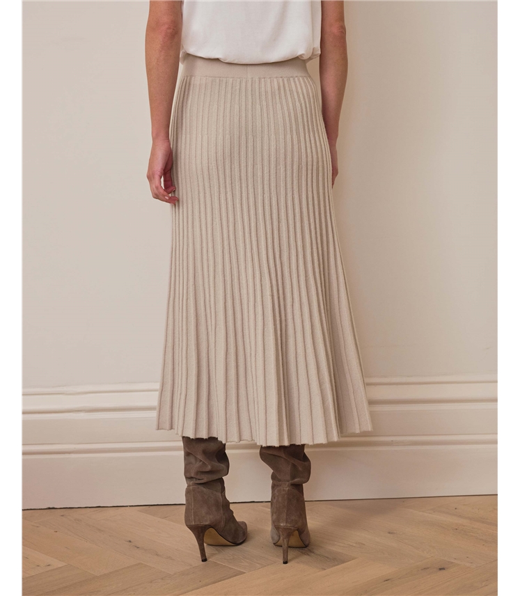 Cashmere Blend Flared Skirt