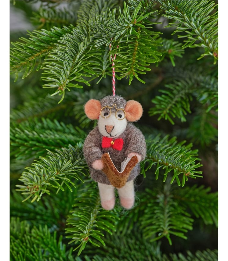 Grandpa Mouse Christmas Decoration