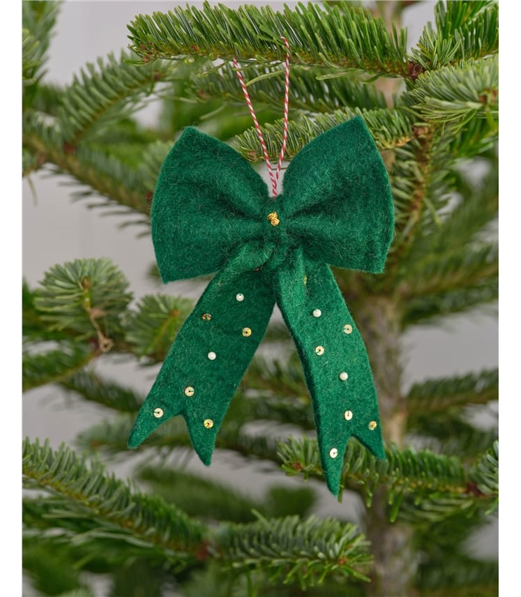 Felt Bow Christmas Decoration