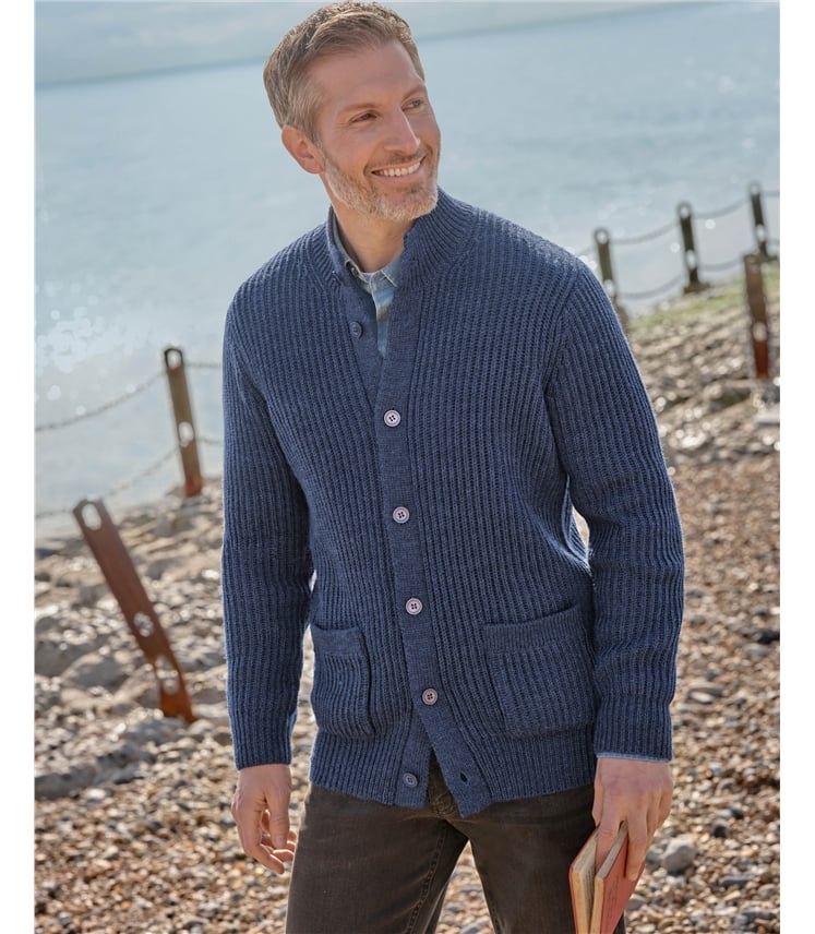 Pure Wool Countryman Button Cardigan