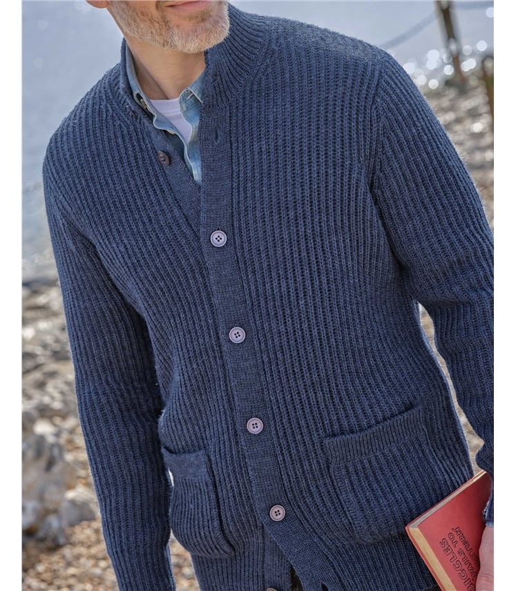 Pure Wool Countryman Button Cardigan